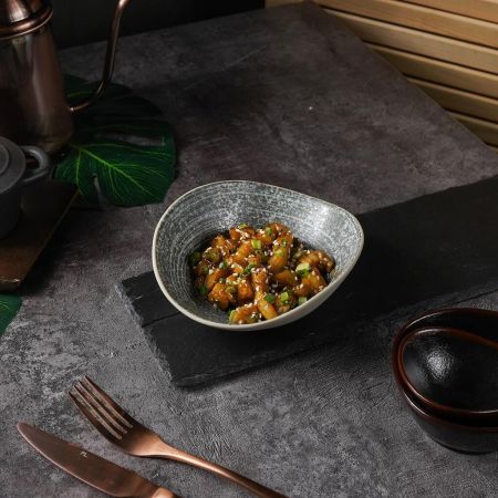 Салатник 250 мл 16,2*13,8 см h5,2 см глазурь Wave Up Glossy Stone Untouched Taiga P.L. [1]