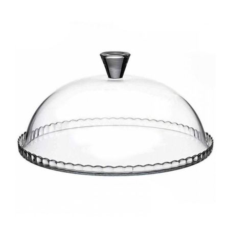Блюдо для подачи d 32 см с крышкой h15 см стекло "Патиссэри" Tempered Glass Pasabahce [1]