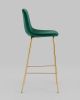 Стул барный Валенсия SN велюр зеленый золотые ножки