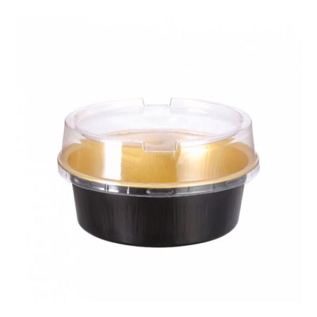 Форма для выпекания 150 мл, 9,3 см, 100 шт, алюминий, черный/золотой, без крышки, Garcia