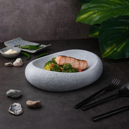 Блюдо овальное 26*20 см h6 см 300 мл Stone Untouched Taiga P.L. Proff Cuisine [1]