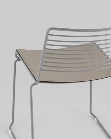 Стул обеденный Danny серый с подушкой