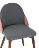Стул HELGA темно-серый/коралловый 2 шт.