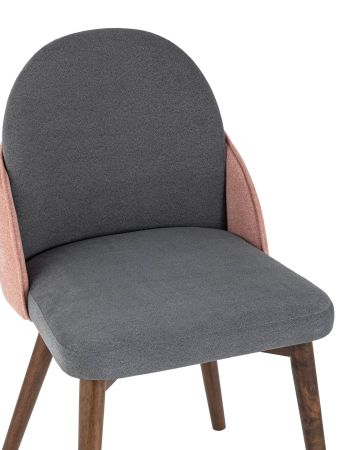 Стул HELGA темно-серый/коралловый 2 шт.