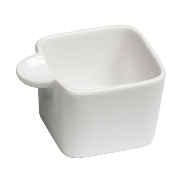 Соусник 70 мл 7,5*6 см h4,5 см Mini Mix с ручкой белый фарфор P.L. Proff Cuisine [6]