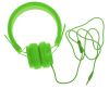 Наушники с микрофоном лайм, пластик и поролон