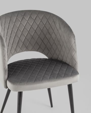 Стул-кресло Дарелл велюр серый