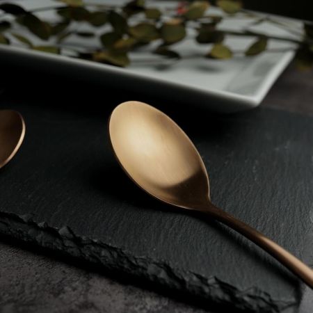 Ложка столовая 21 см матовая цвет светлая медь PVD Alessi-Copper P.L. [12]