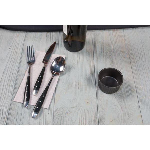 Соусник  90 мл d 7 см h4 см круглый фарфор Рамекин Black Raw Stellar P.L. Proff Cuisine [12]