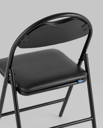Стул складной Hagen экокожа черный каркас черный