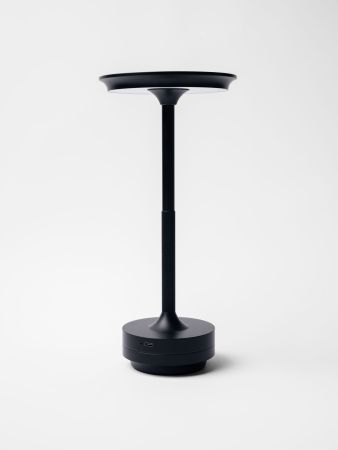 Лампа настольная d=13 см. h=27,5 см. 3 цвета, сенсорная регулировка яркости, алюм., черная LED HIGH-TECH MGline /1/20/