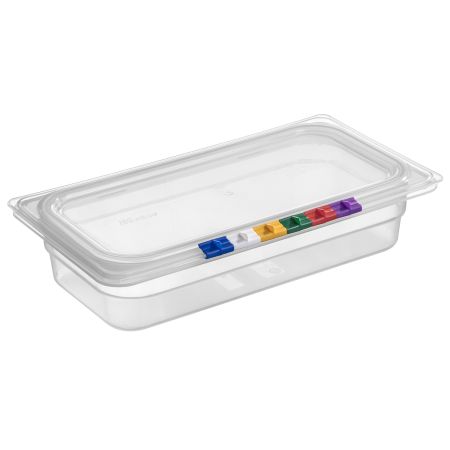 Гастроемкость 1/3 h= 65 мм. 325*176 мм. 2,4 л. п/п прозрачная с крышкой MGprof /1/7/