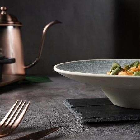 Тарелка глубокая 200 мл 22,3*5,1 см для пасты глазурь Glossy Stone Untouched Taiga P.L. [1]