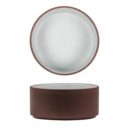 Салатник 800 мл d 15,5 cм h7 cм White Matt New Brown Taiga P.L. [4]