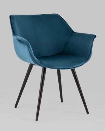 Стул Мэйсон велюр пыльно-синий