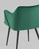 Стул с подлокотниками Джоэл велюр зелёный