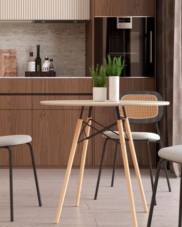 Стол Eames DSW D80 бежевый