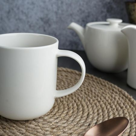 Кружка 350 мл белая d 8,3 см h9,2 см Coupe Fine Plus Noble [6]