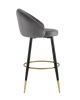 Стул барный Наоми велюр серый
