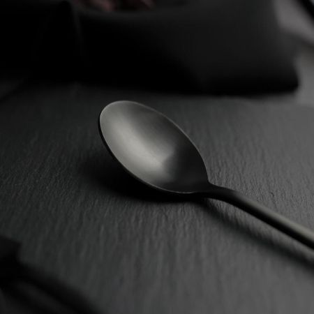 Ложка столовая 19,5 см матовая черный цвет Black Sapporo PVD P.L. - Davinci [12]