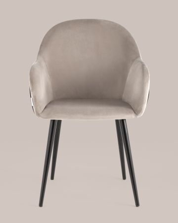 Стул Новел велюр серо-коричневый