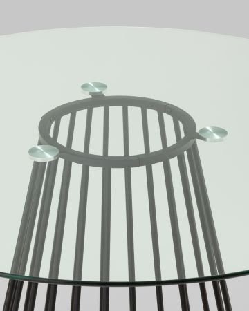 Стол обеденный Ливерпуль 120*120 стекло