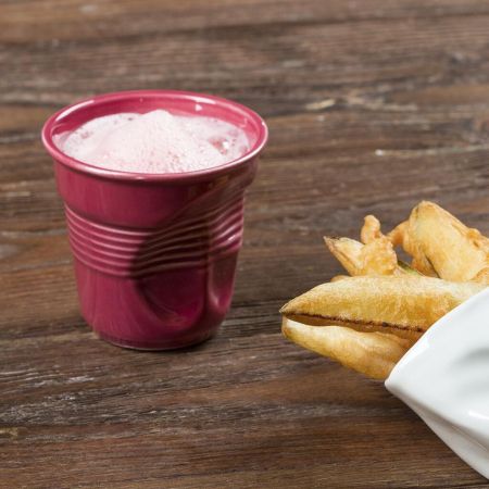 Чашка  90 мл кофейная без ручки сиреневая d 6,4 см h6 см мятая Barista (Бариста) P.L. [6]