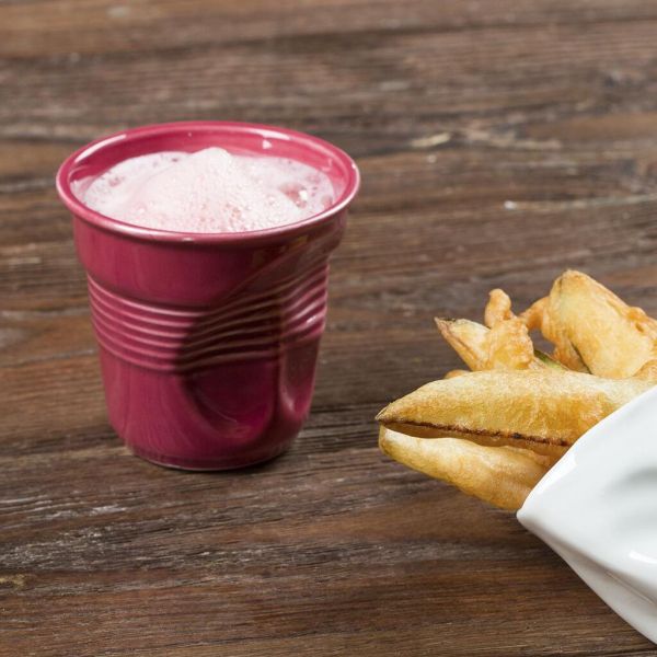 Чашка  90 мл кофейная без ручки сиреневая d 6,4 см h6 см мятая Barista (Бариста) P.L. [6]