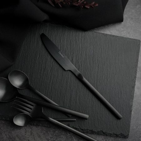 Нож столовый 22 см матовый черный цвет Black Sapporo PVD P.L. - Davinci [12]