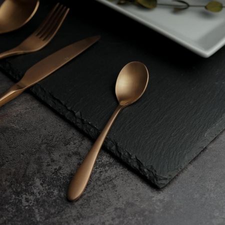 Ложка чайная 14,3 см матовая цвет светлая медь PVD Alessi-Copper P.L. [12]