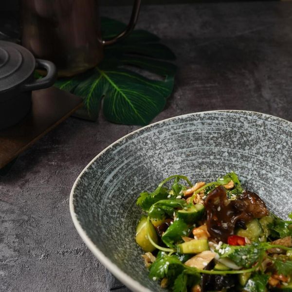 Салатник 640 мл 21,2*19,3 см h6,9 см глазурь Wave Up Glossy Stone Untouched Taiga P.L. [1]