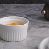Соусник  75 мл 6,7 см h4 см круглый Рамекин рельефный белый фарфор P.L. Proff Cuisine [6]