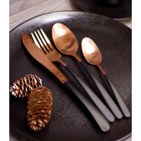 Нож столовый 23,1 матовый медный цвет черная ручка PVD Provence P.L. [12]