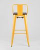 Стул барный TOLIX WOOD со спинкой желтый