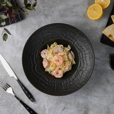 Тарелка глубокая 380 мл d 25 см h7,8 см для пасты, для супа Black Raw Wood P.L. Proff Cuisine [3]
