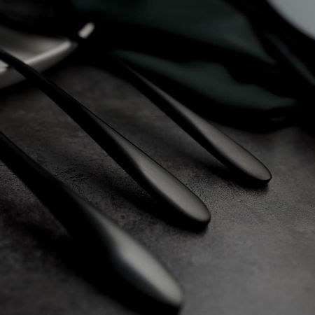 Нож столовый 23,5 см матовый черный цвет PVD Alessi-Black P.L. [12]