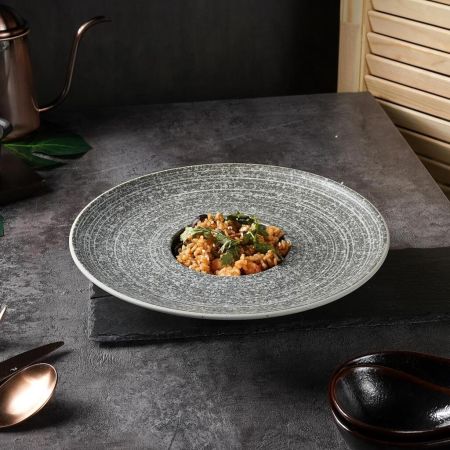 Тарелка глубокая 250 мл 26,7*6 см для пасты глазурь Glossy Stone Untouched Taiga P.L. [1]