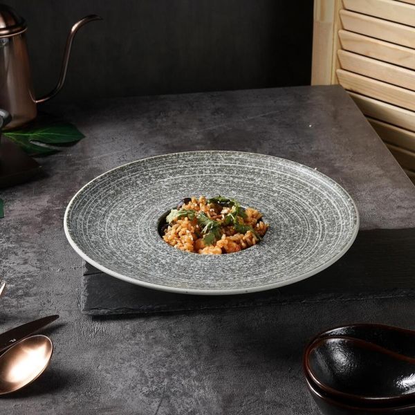 Тарелка глубокая 250 мл 26,7*6 см для пасты глазурь Glossy Stone Untouched Taiga P.L. [1]