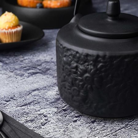 Чайник 750 мл d 12,5 см h9 см с ситом Black Raw Stellar P.L. Proff Cuisine [1]