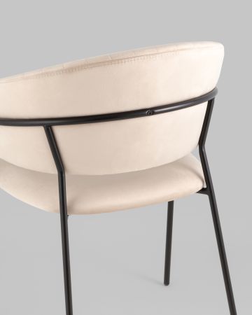 Стул Бруно велюр кремовый