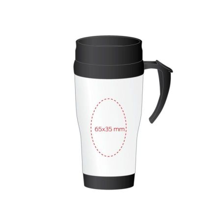 Термокружка 0.4 л черная, пластик
