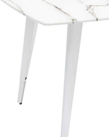 Стол обеденный Ричмонд 100*100 белый стеклянный