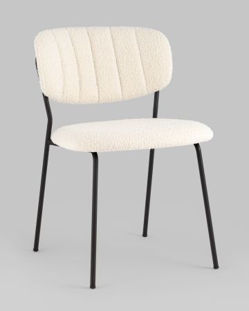 Стул Кэрол без подлокотников букле белый