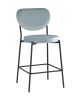 Стул полубарный Барбара NEW велюр серо-голубой