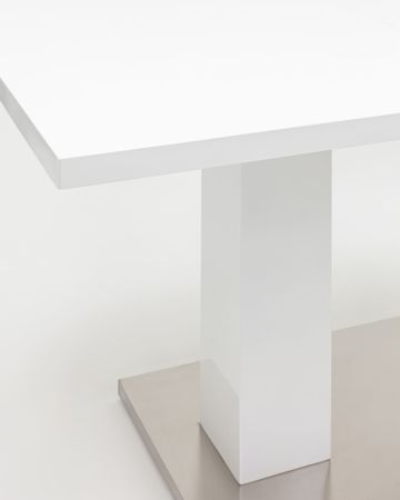 Стол обеденный Сиэтл раскладной 140-180*90 глянцевый белый