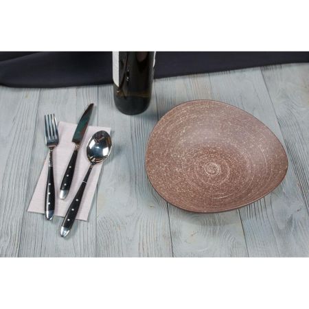 Салатник 800 мл 24,5*21,5 см h8 см Brown Untouched Taiga P.L. Proff Cuisine [1]