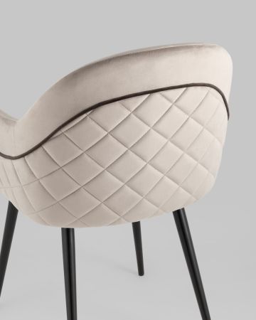 Стул Новел велюр серо-коричневый