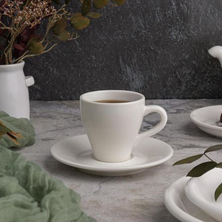 Кофейная пара 70 мл белая d 5,4 см h5,8 см фарфор P.L. Proff Cuisine [6]