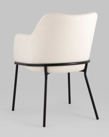 Стул Кози ткань букле молочный