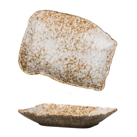Блюдо прямоугольное 25,5*19,5 см h4,8 см Crush Brown Spider Silk P.L. ProffCuisine [4]